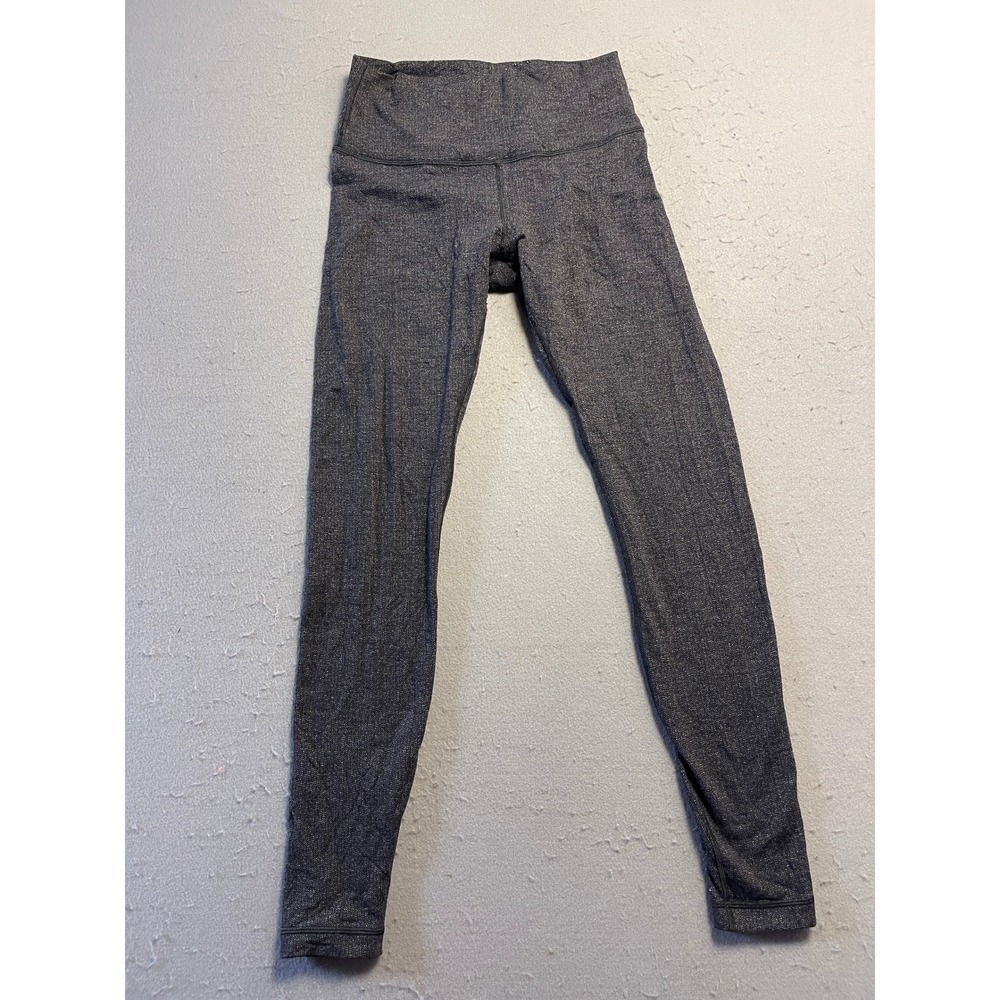 Lululemon Leggings Space Dye Charcoal Gray Womens Size 4